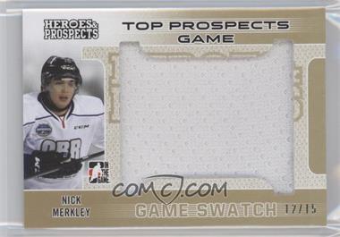 2014-15 In the Game Heroes and Prospects - Top Prospects Game Used Jersey - Gold #TPJ-12 - Nick Merkley /15