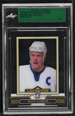 2014-15 In the Game Ultimate Memorabilia 14th Edition - [Base] - Gold #30 - Mats Sundin /50 [Uncirculated]