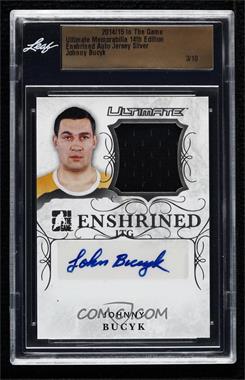 2014-15 In the Game Ultimate Memorabilia 14th Edition - Enshrined Autograph Jersey - Silver #EAJ-JB2 - Johnny Bucyk /10 [Uncirculated]