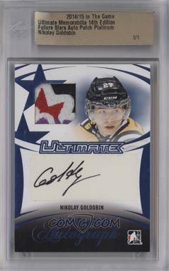 2014-15 In the Game Ultimate Memorabilia 14th Edition - Future Stars Autograph Patch - Platinum #FSAP-NG1 - Nikolay Goldobin /1 [Uncirculated]