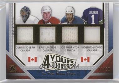 2014-15 In the Game Used - 4 Your Country - Gold #4YC-03 - Curtis Joseph, Eric Lindros, Joe Thornton, Roberto Luongo /20