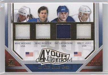 2014-15 In the Game Used - 4 Your Country - Gold #4YC-06 - Mike Modano, Mike Richter, Pat LaFontaine, Brett Hull /20
