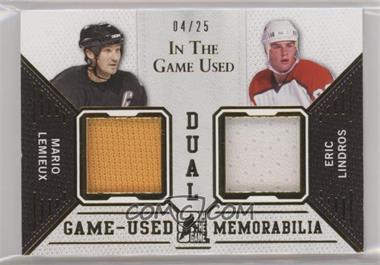 2014-15 In the Game Used - Dual Game-Used Jerseys - Gold #GU2J-24 - Mario Lemieux, Eric Lindros /25