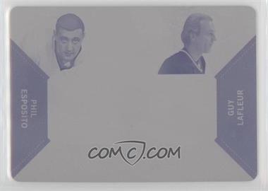 2014-15 In the Game Used - Dual Game-Used Jerseys - Printing Plate Magenta #GU2J-15 - Phil Esposito, Guy Lafleur /1