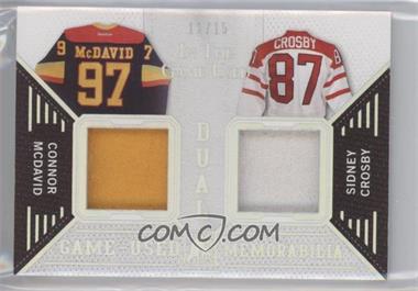 2014-15 In the Game Used - Dual Game-Used Jerseys - Silver Spectrum #GU2J-04 - Connor McDavid, Sidney Crosby /15