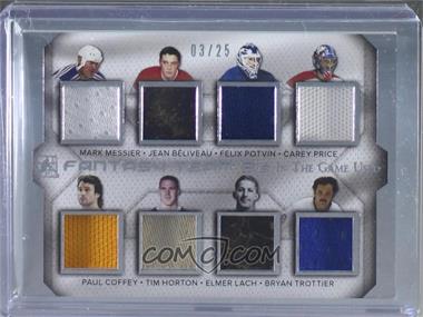 2014-15 In the Game Used - Fantasy Team 8's - Silver #FT8-06 - Mark Messier, Jean Beliveau, Felix Potvin, Carey Price, Paul Coffey, Tim Horton, Elmer Lach, Bryan Trottier /25