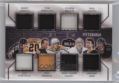 2014-15 In the Game Used - Team 8's - Silver #T8-08 - Mario Lemieux, Tom Barrasso, Evgeni Malkin, Paul Coffey, Luc Robitaille, Ron Francis, Marc-Andre Fleury, Jaromir Jagr /35