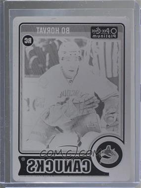 2014-15 O-Pee-Chee Platinum - [Base] - Printing Plate Black #173.2 - Bo Horvat (Stick in One Hand) /1