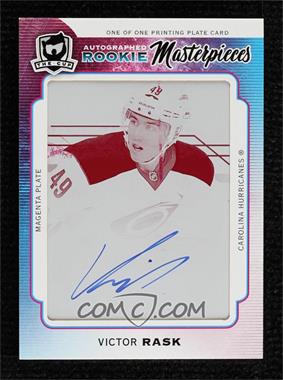 2014-15 SP Authentic - [Base] - The Cup Rookie Masterpieces Printing Plate Magenta Framed #SPA-318 - Future Watch Autographs - Victor Rask /1