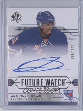 2014-15 SP Authentic - [Base] #286 - Future Watch Autographs - Anthony Duclair /999