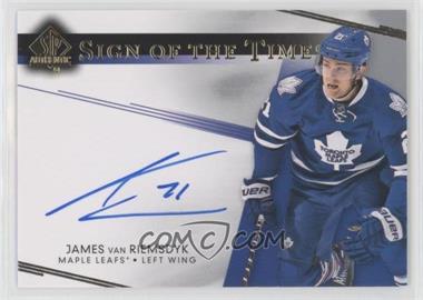 2014-15 SP Authentic - Sign of the Times #SOTT-JV - 2015-16 SPA Update - James van Riemsdyk