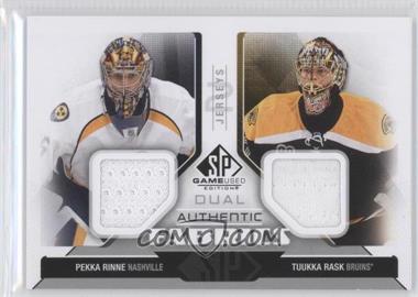 2014-15 SP Game Used - Authentic Fabrics Dual #AF2-RR - Pekka Rinne, Tuukka Rask