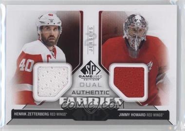 2014-15 SP Game Used - Authentic Fabrics Dual #AF2-ZH - Jim Howard, Henrik Zetterberg