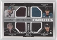 Jonathan Quick, Joe Thornton, Antti Niemi, Dustin Brown