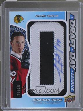 2014-15 SP Game Used - Draft Day Marks #DDM-JT - Jonathan Toews /10