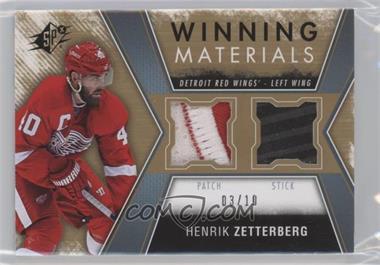 2014-15 SPx - Winning Materials - Gold #WM-HZ - Henrik Zetterberg /10