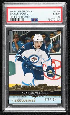 2014-15 Upper Deck - [Base] - UD Exclusives #249 - Young Guns - Adam Lowry /100 [PSA 9 MINT]
