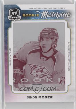 2014-15 Upper Deck Artifacts - [Base] - The Cup Rookie Masterpieces Printing Plate Magenta Framed #A-147 - Rookies - Simon Moser /1