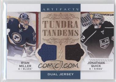 2014-15 Upper Deck Artifacts - Tundra Tandems - Blue Dual Jersey #TT-QM - Jonathan Quick, Ryan Miller