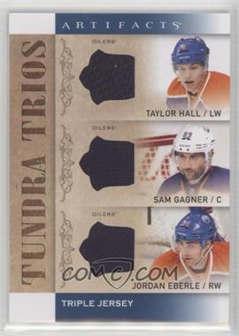 2014-15 Upper Deck Artifacts - Tundra Trios - Blue Triple Jersey #T3-EDM - Taylor Hall, Sam Gagner, Jordan Eberle