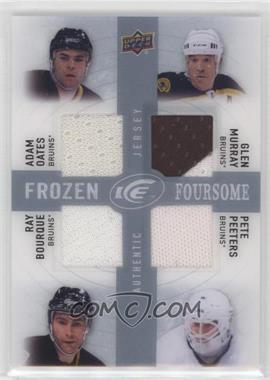 2014-15 Upper Deck Ice - Frozen Foursomes Relics #FFBEES - Glen Murray, Adam Oates, Pete Peeters, Ray Bourque