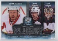 Johan Franzen, Adam Henrique, Darcy Kuemper