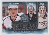 Martin Jones, Alexander Ovechkin, Carter Hutton