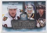 Ryan Miller, Patrick Sharp, James Neal