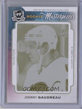 2014-15 Upper Deck Masterpieces - [Base] - The Cup Rookie Masterpieces Printing Plate Yellow Framed #MAS-170 - Johnny Gaudreau /1