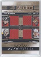 Sean Monahan, Karri Ramo, Jonas Hiller, Jiri Hudler #/49