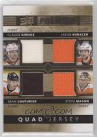 Claude Giroux, Jakub Voracek, Steve Mason, Sean Couturier #/49