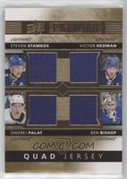 Ben Bishop, Ondrej Palat, Steven Stamkos, Victor Hedman #/49