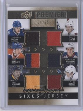 2014-15 Upper Deck Premier - Sixes Jerseys #PQ6-RC1 - Sam Reinhart, Curtis Lazar, Alexander Wennberg, Bo Horvat, Leon Draisaitl, Jonathan Drouin /25