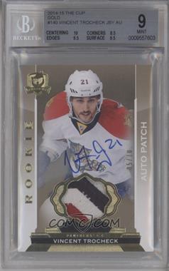 2014-15 Upper Deck The Cup - [Base] - Gold Foil #140 - Rookie Auto Patch - Vincent Trocheck /10 [BGS 9 MINT]