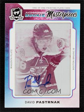 2014-15 Upper Deck The Cup - [Base] - Masterpieces Printing Plate Magenta Framed #CUP-156 - Rookie Autograph - David Pastrnak /1