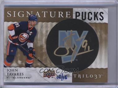 2014-15 Upper Deck Trilogy - Signature Pucks - Retro Logo #SP-TA - John Tavares /15