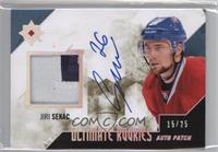 Autographed Rookie Patch - Jiri Sekac #/25