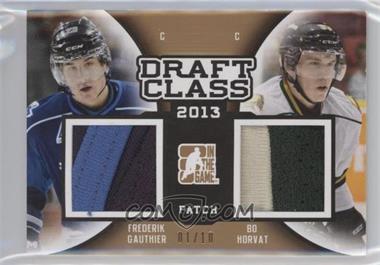 2014 In the Game Draft Prospects - Draft Class Dual - Gold Patch #DC2-8 - Frederik Gauthier, Bo Horvat /10