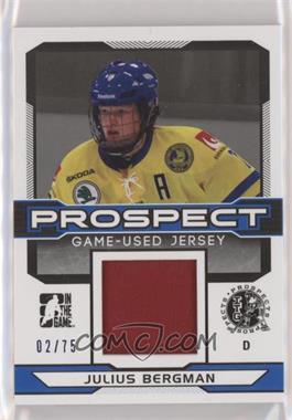 2014 In the Game Draft Prospects - Prospect Game Used - Blue Jersey #PGU-16 - Julius Bergman /75