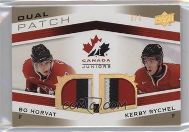 2014 Upper Deck Team Canada Juniors - Team Canada Dual Jersey - Gold Patch #TCD-HR - Bo Horvat, Kerby Rychel /9