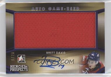 2015-16 Leaf In the Game Heroes & Prospects - Autographed Jersey - Purple #AG-BD1 - Brett Davis /20