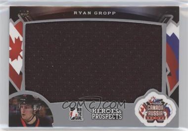 2015-16 Leaf In the Game Heroes & Prospects - Canada-Russia Series Jerseys - Silver #CR-21 - Ryan Gropp /5