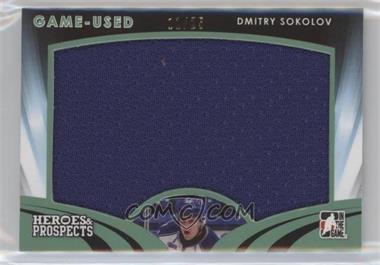 2015-16 Leaf In the Game Heroes & Prospects - Game Used Jersey - Emerald #GU-08 - Dmitry Sokolov /25