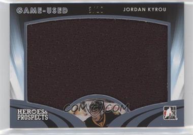 2015-16 Leaf In the Game Heroes & Prospects - Game Used Jersey - Platinum #GU-16 - Jordan Kyrou /10