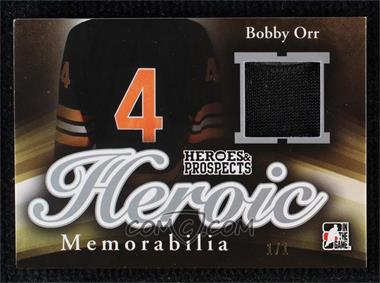 2015-16 Leaf In the Game Heroes & Prospects - Heroic Memorabilia - Silver #HM-01 - Bobby Orr /1