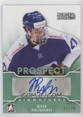 2015-16 Leaf In the Game Heroes & Prospects - Prospect Autographs - Emerald #PS-JP1 - Jesse Puljujarvi /30