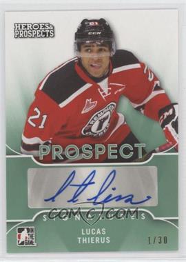 2015-16 Leaf In the Game Heroes & Prospects - Prospect Autographs - Emerald #PS-LT1 - Lucas Thierus /30