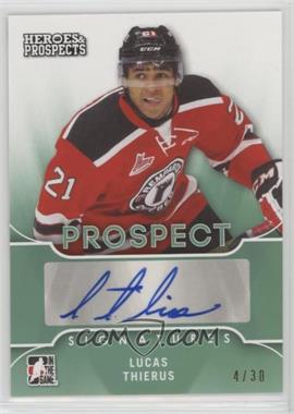 2015-16 Leaf In the Game Heroes & Prospects - Prospect Autographs - Emerald #PS-LT1 - Lucas Thierus /30