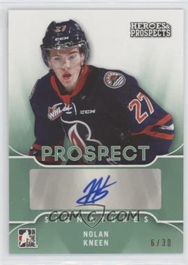 2015-16 Leaf In the Game Heroes & Prospects - Prospect Autographs - Emerald #PS-NK1 - Nolan Kneen /30
