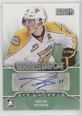 2015-16 Leaf In the Game Heroes & Prospects - Prospect Autographs - Emerald #PS-NP1 - Nolan Patrick /5